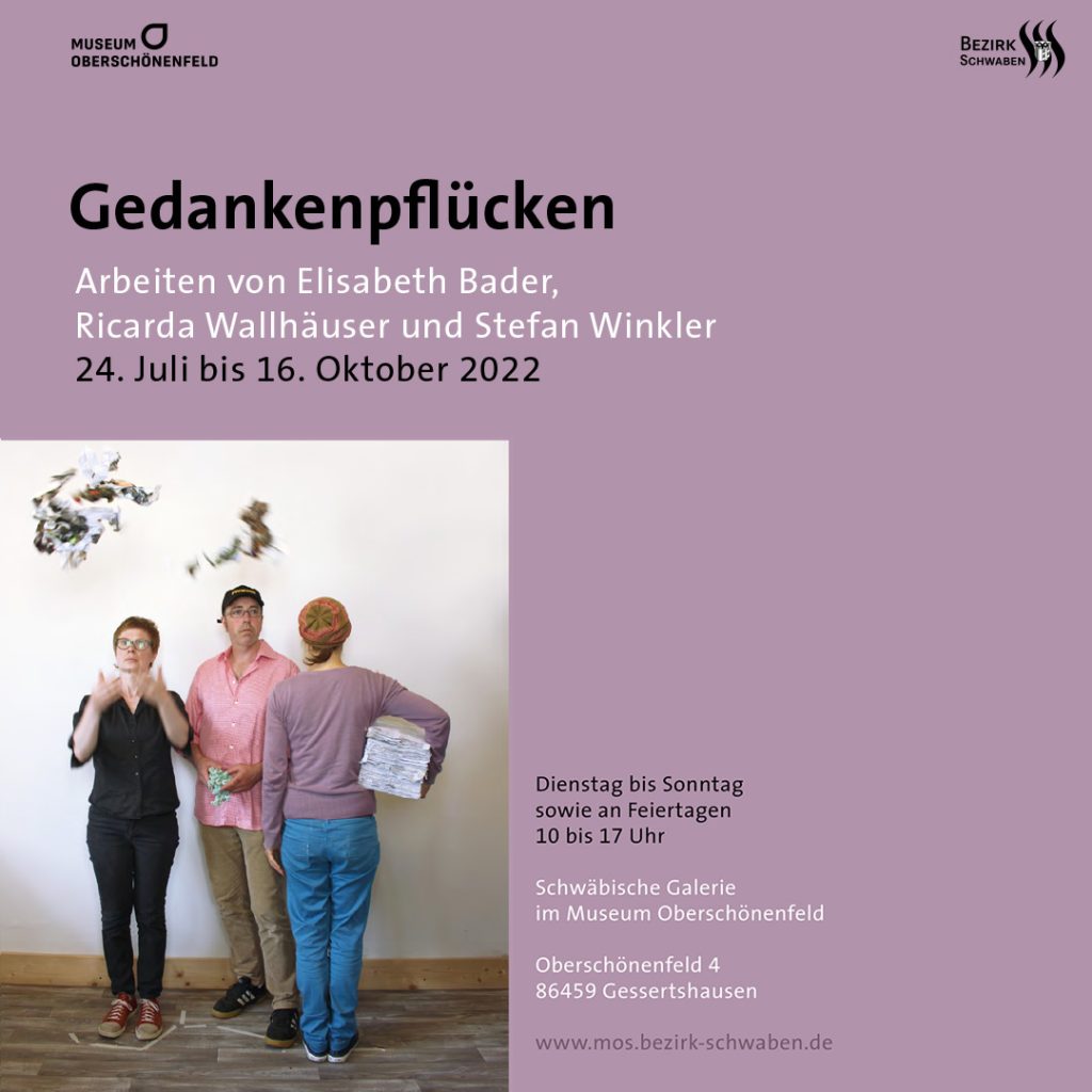 Flyer of the Exhibition "Gedankenpflücken"