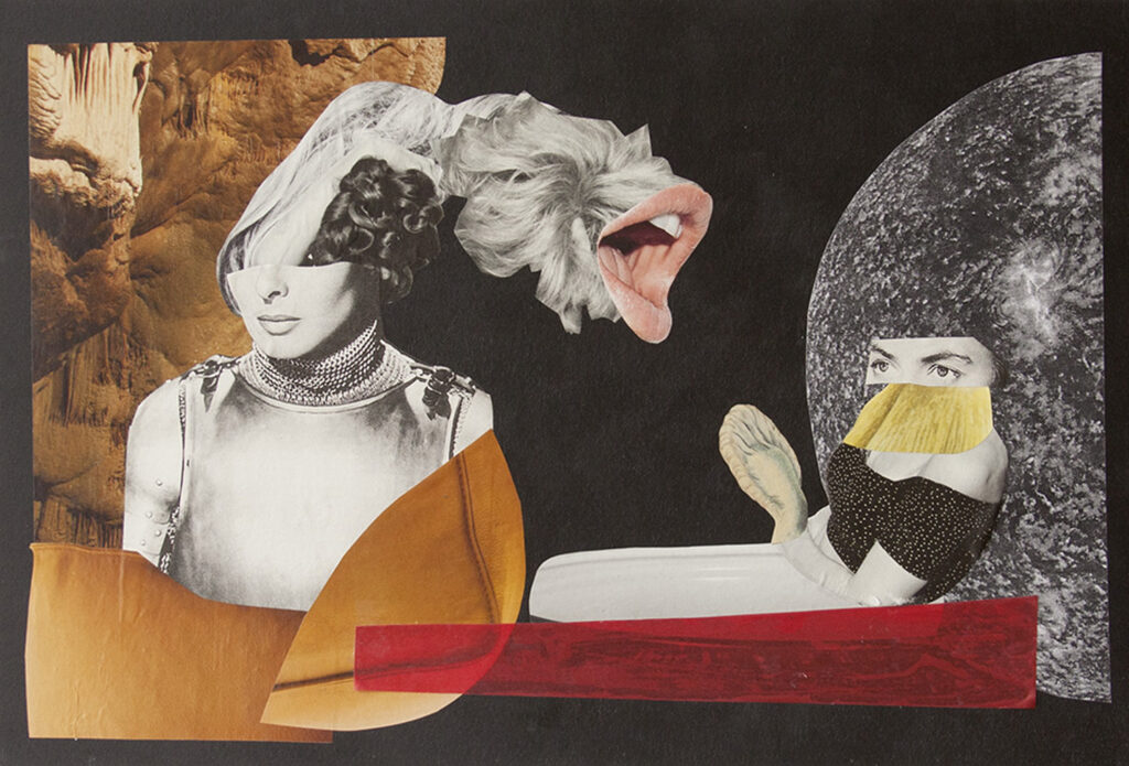 Collage Kopfsprung von Ricarda Wallhäuser